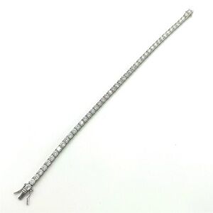 925 Silver, 14.40CTW Moissanite Tennis Bracelet